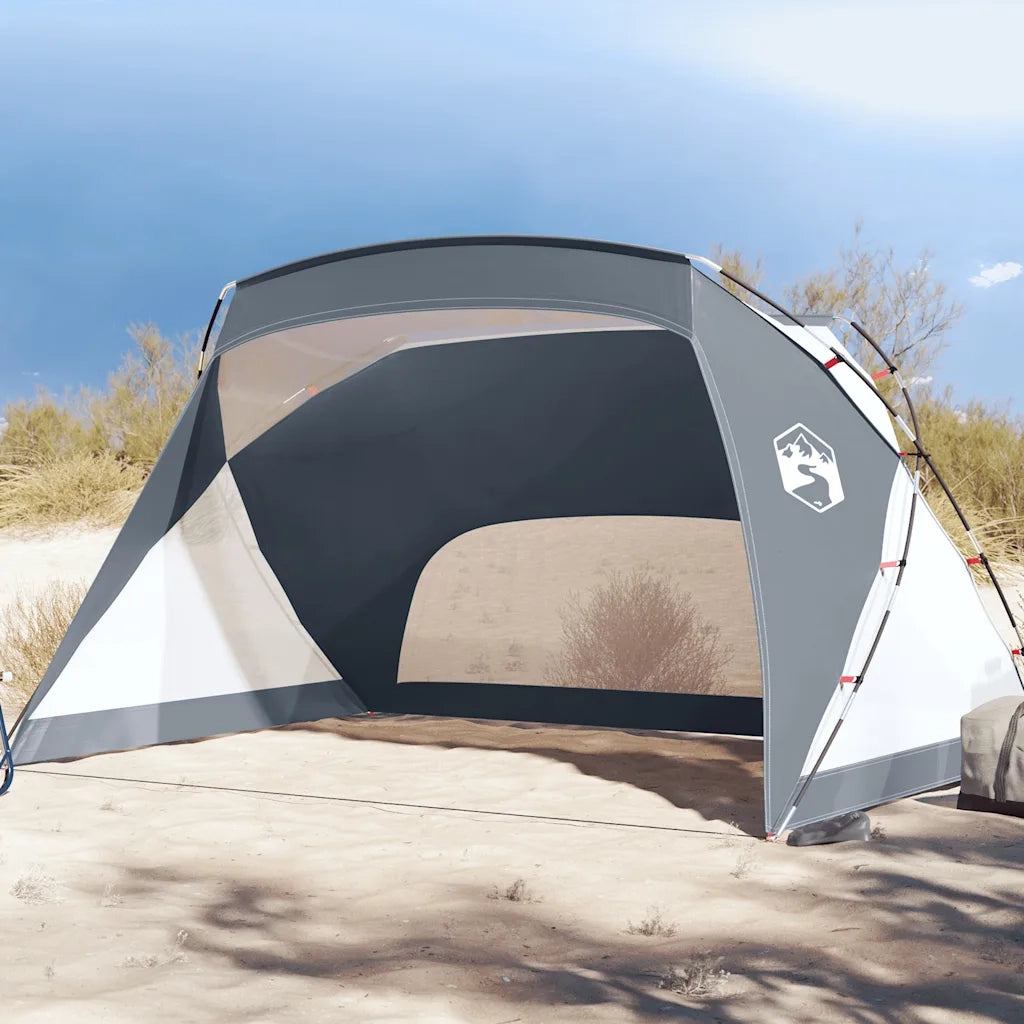 Tenda da Spiaggia-Tenda da campeggio Grigia 274x178x170/148 cm in Poliestere 185T