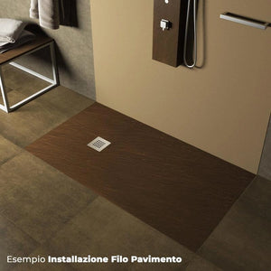 Piatto Doccia in Pietra 70x190 cm Pedrinelli Ardesia Stone Side Marrone