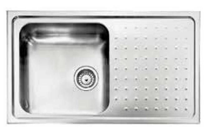CM Punto plus 86 x 50 1V Lavello ad incasso Rettangolare Acciaio inossidabile