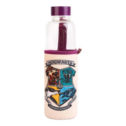Borracca in Vetro Stemma di Hogwarts di Harry Potter 500ml Viola Harry Potter