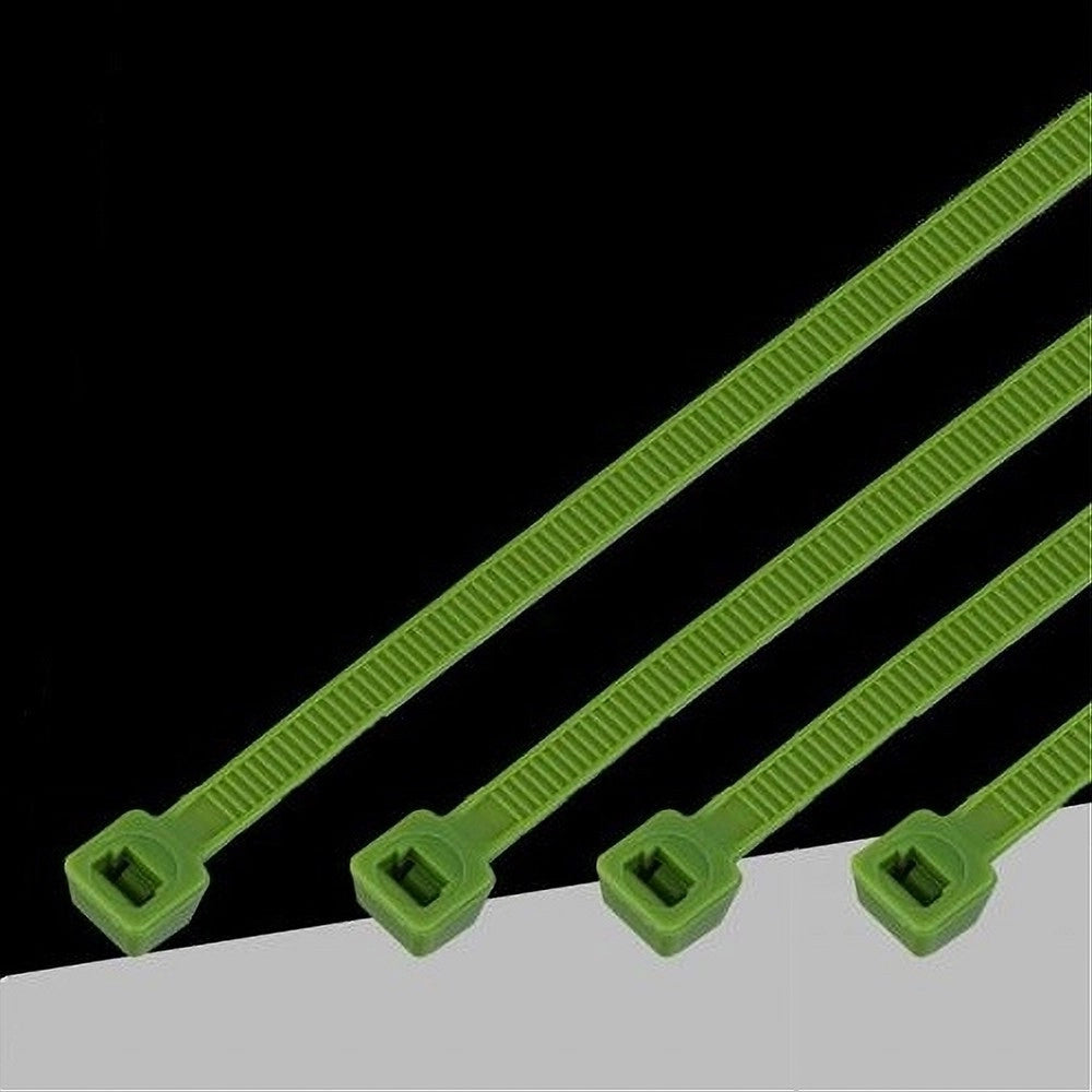 Trade Shop - Set 100pz Fascette Serracavo Autobloccanti In Nylon Verde 4.8mm X 350mm 48-350-v -