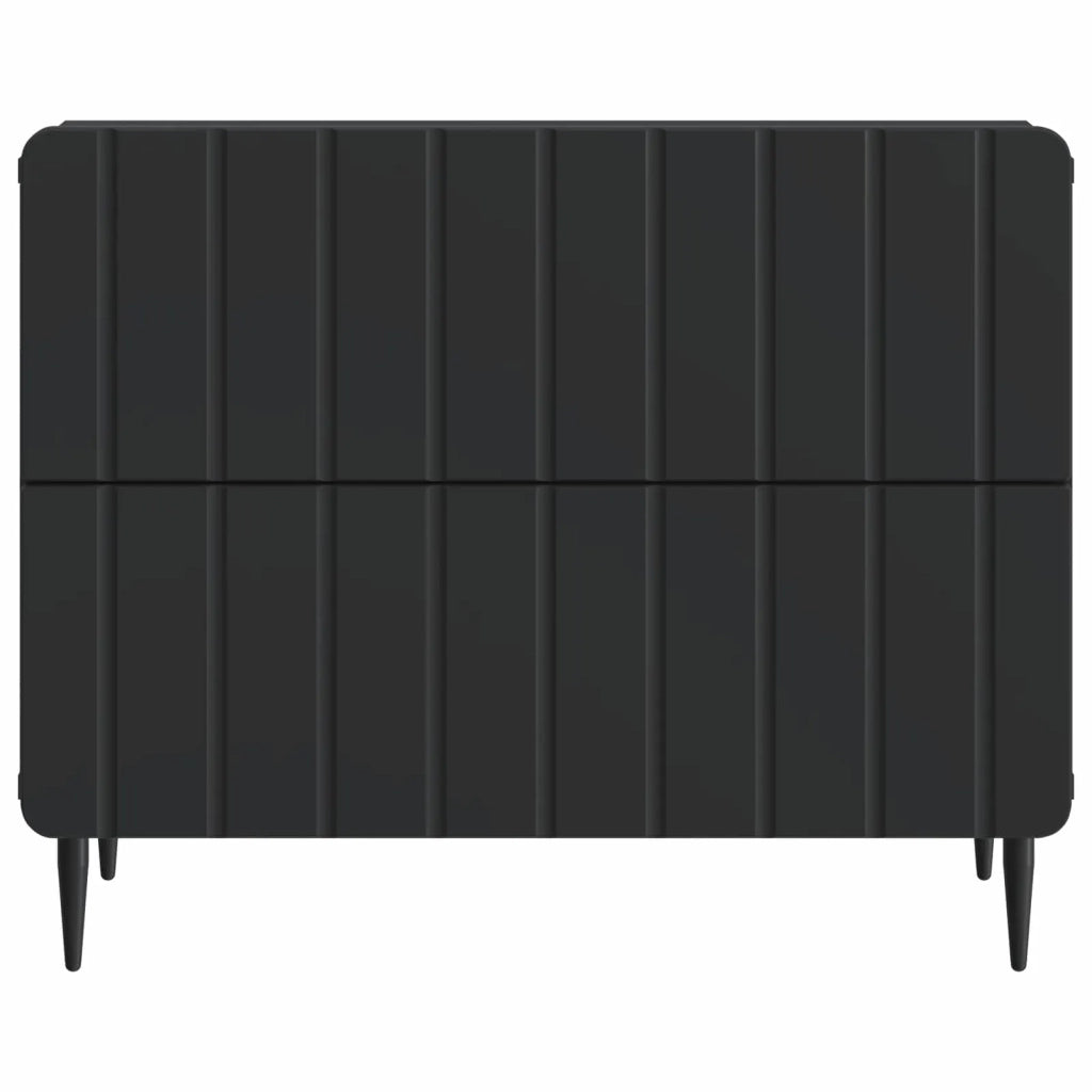 Comodino | Armadio da Notte | Mobiletto da notte Nero 62 x 34,5 x 49,5 cm Legno ingegnerizzato