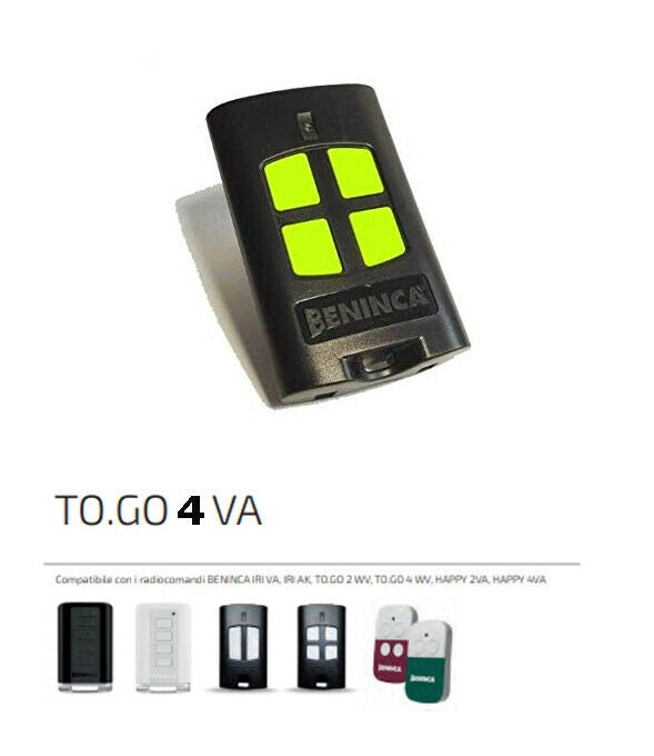 TELECOMANDO TRASMETTITORE RADIOCOMANDO BENINCA 9863174 TO GO 4VA EX TOGO4WV GO4