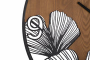 Orologio da muro elegante in legno e metallo cm ø 60x2