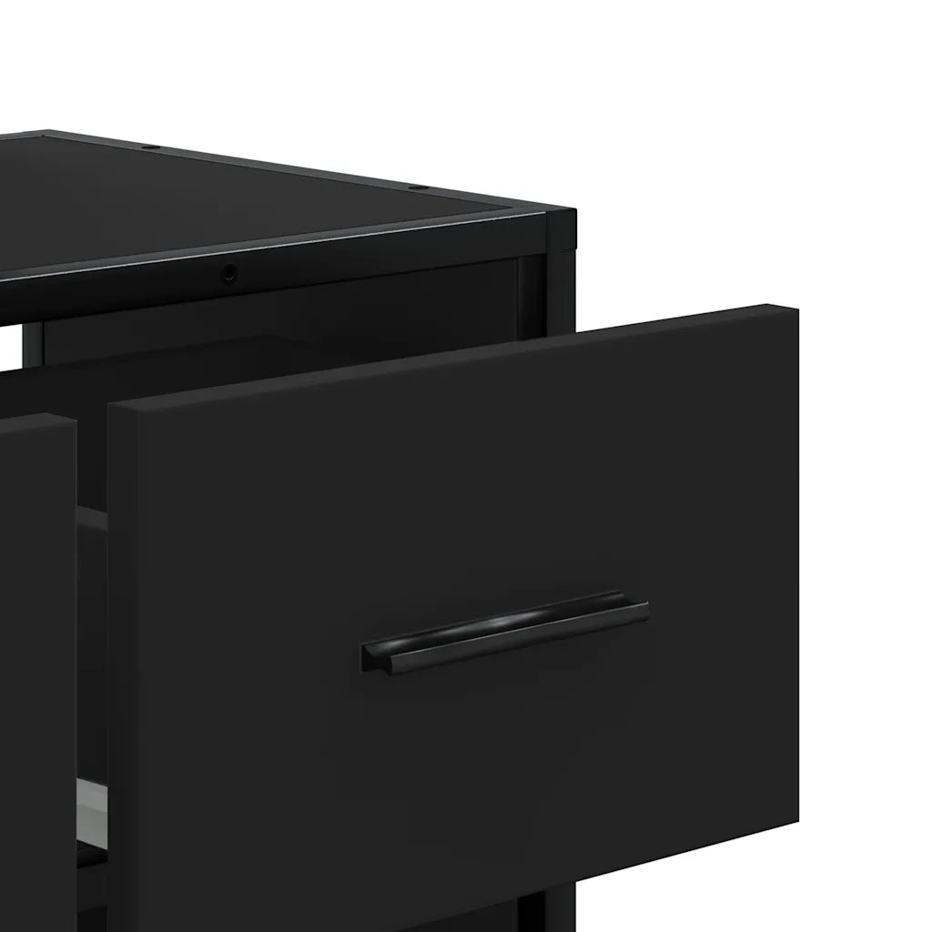 Mobile TV | Armadietto TV | Mobile Porta TV Nero 60x31x39,5cm in Truciolato e Metallo