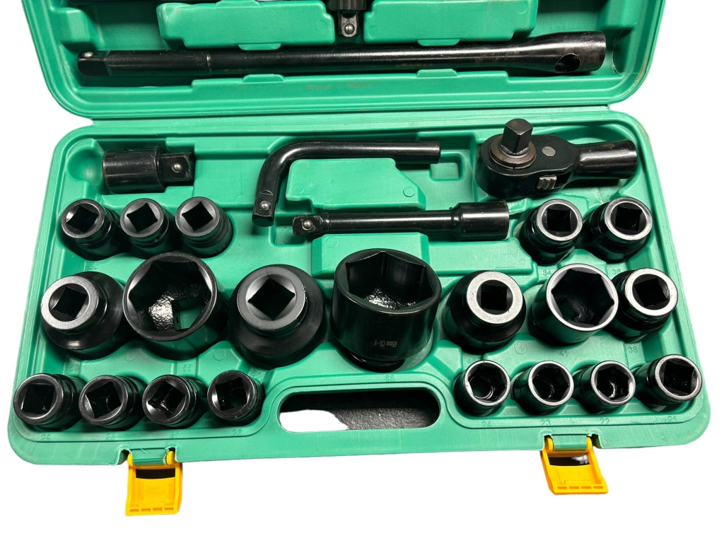CHIAVI BUSSOLA ESAGONALI 26 PZ 21-65mm 3/4 VALIGIA PLASTIC RINFORZATE CRICCHETTO
