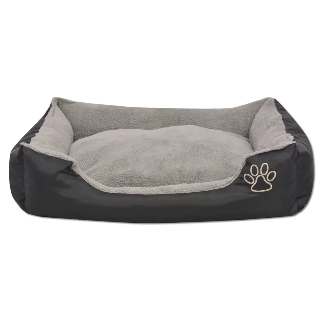 Cuccia per Cani con Cuscino Imbottito Taglia M Nero CFW4654772