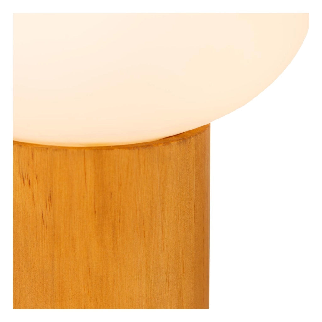 Lampada da tavolo BIRTLE 1xE27 legno vetro Lucide