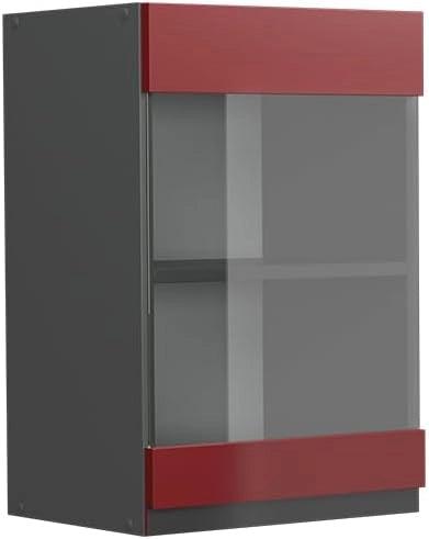 Frontale cucina R-Line, Rosso, 39.6 x 59 cm frontale del mobile per pensile con vetro