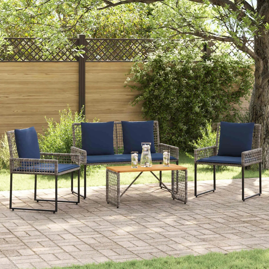 Set di Mobili da esterno | Set Salotto da Giardino con cuscino acciaio