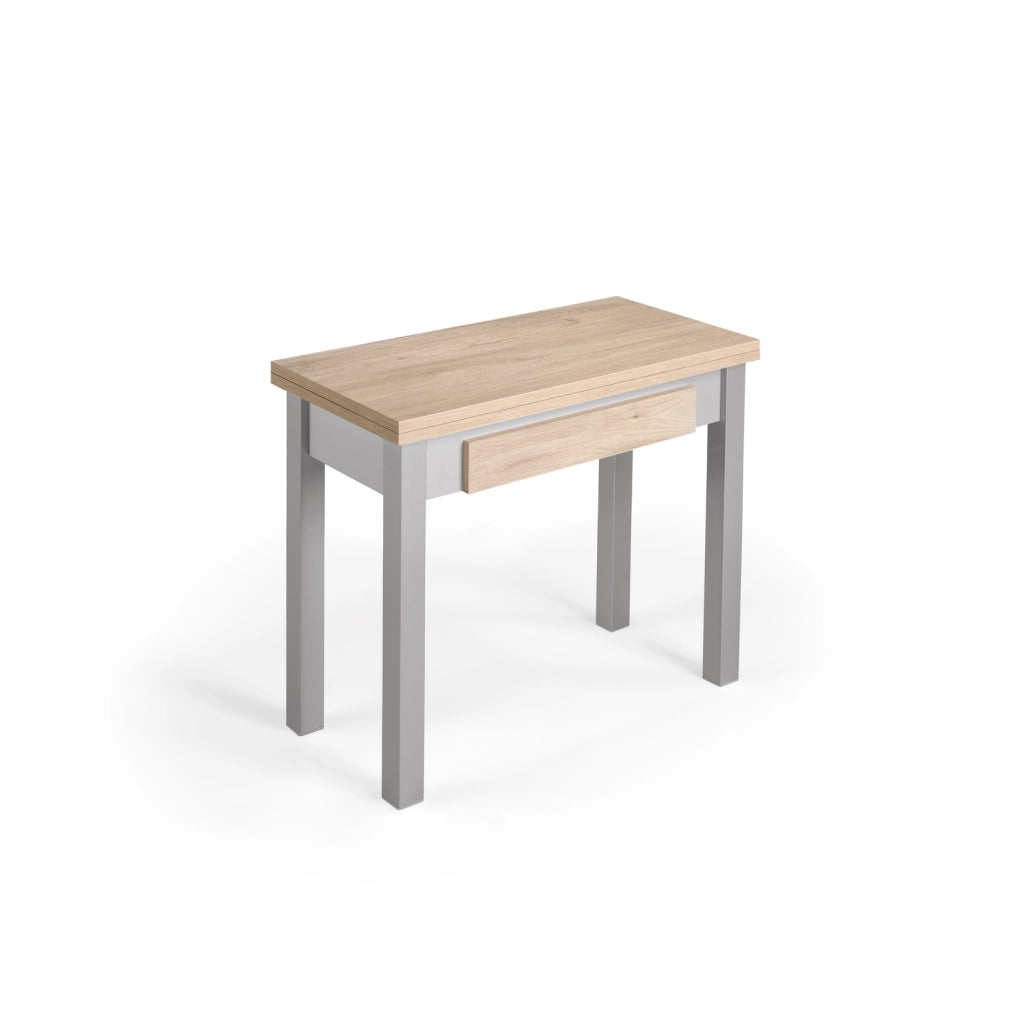 Tavolo cucina allungabile Herdasa effetto rovere?grigio L40/80 cm