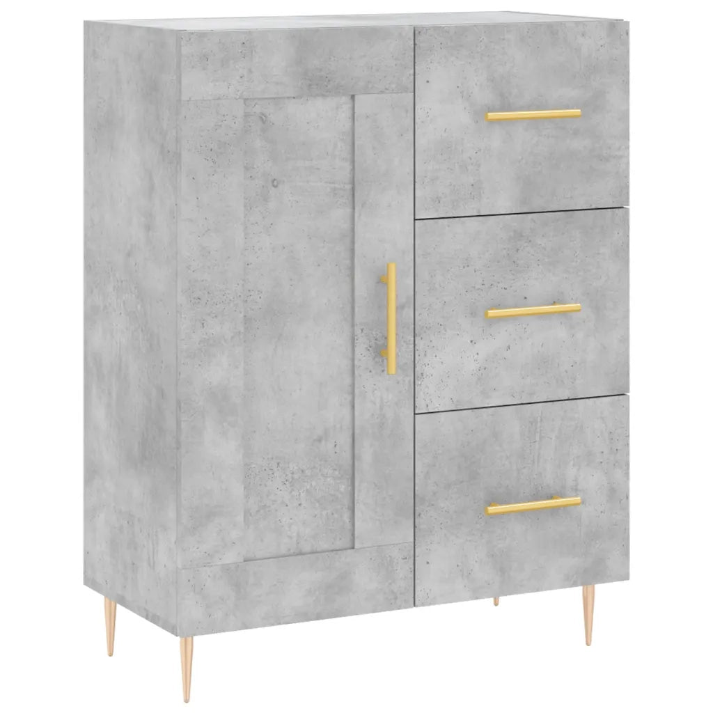 Credenza | Madia | Buffet da pranzo | Armadio da pranzo Grigio Cemento 69,5x34x180 cm in Legno Multistrato