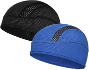 Cappello da Bicicletta Mesh - Cappello da Motocicletta con Visiera - Impermeabile e Resistenze all'Umidità - Cappello da Bicicletta Mesh per Ciclisti Veloci - Unisex - Blu e Nero