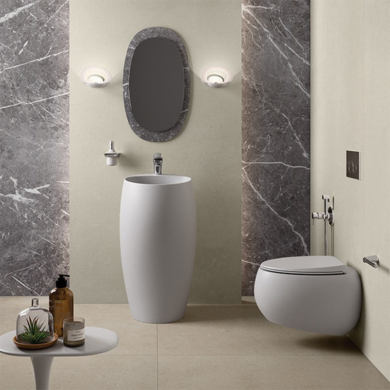 Vaso sospeso cloud rimless bianco opaco