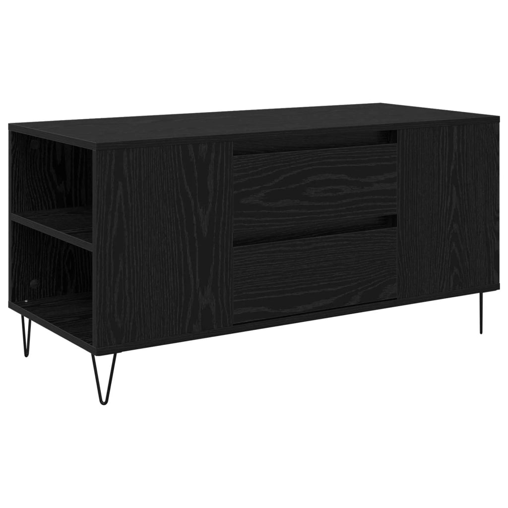 Tavolino da salotto con cassetto Rovere Nero 102 x 44,5 x 50 cm 882689