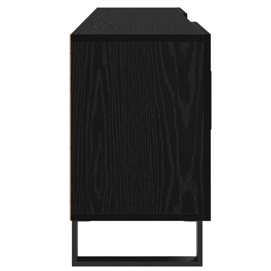 Mobile TV | Armadietto TV | Mobile Porta TV Rovere Nero 150 x 30 x 50 cm Legno multistrato