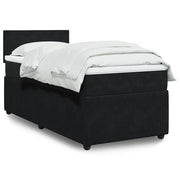 Giroletto a Molle con Materasso Nero 100x200 cm in Velluto 3289958