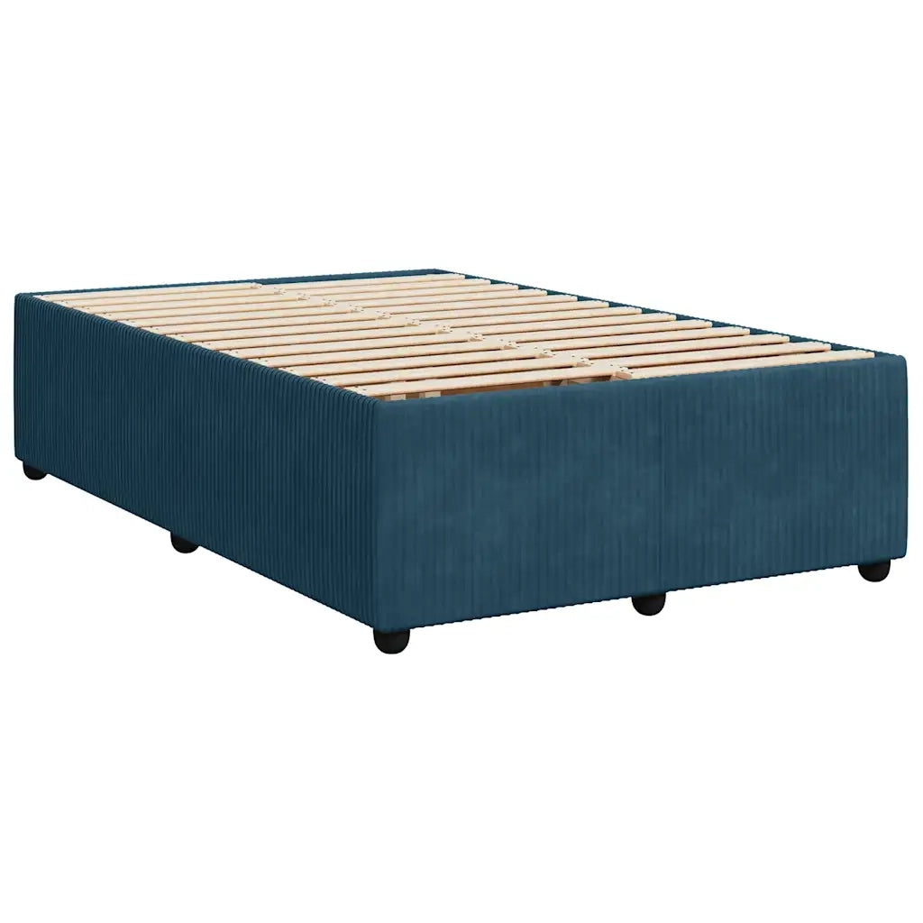 Giroletto a Molle con Materasso Blu Scuro 120x190 cm in Velluto 3285630
