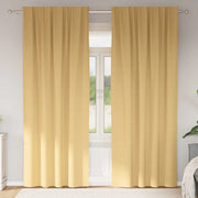 Tende Blackout con Anelli 2 pcs Beige 260 x 140 cm Poliestere 4107427