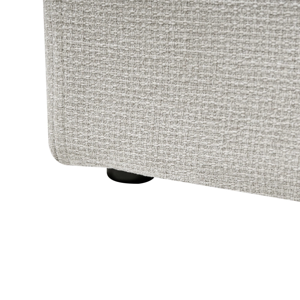 Letto matrimoniale con contenitore in tessuto beige chiaro 140 x 200 cm portaoggetti stile moderno
