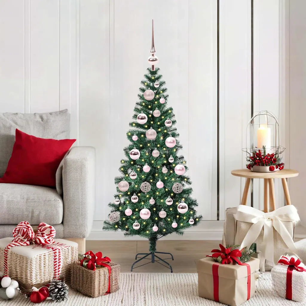 Albero di Natale artificiale con luci integrate Verde 120 cm 3396738