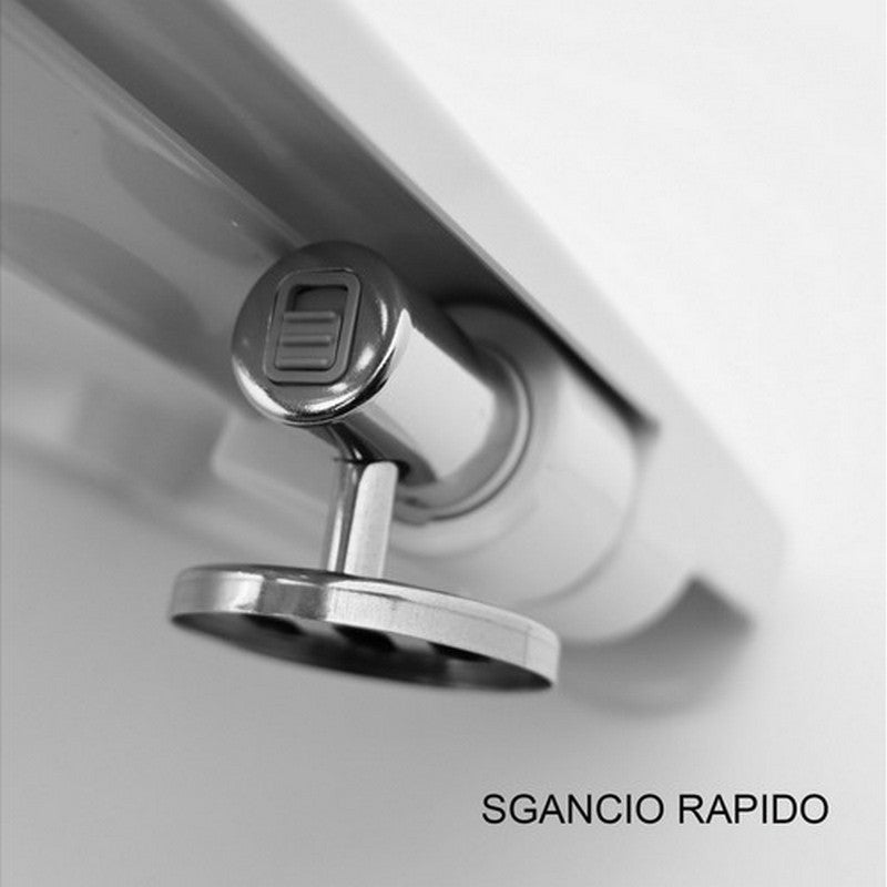 Sedile wc bianco opaco serie Cloud con soft closing