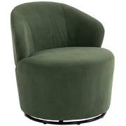 Poltrona girevole moderna 360¡ã ¨C Xylo ¨C tessuto verde con base rotonda