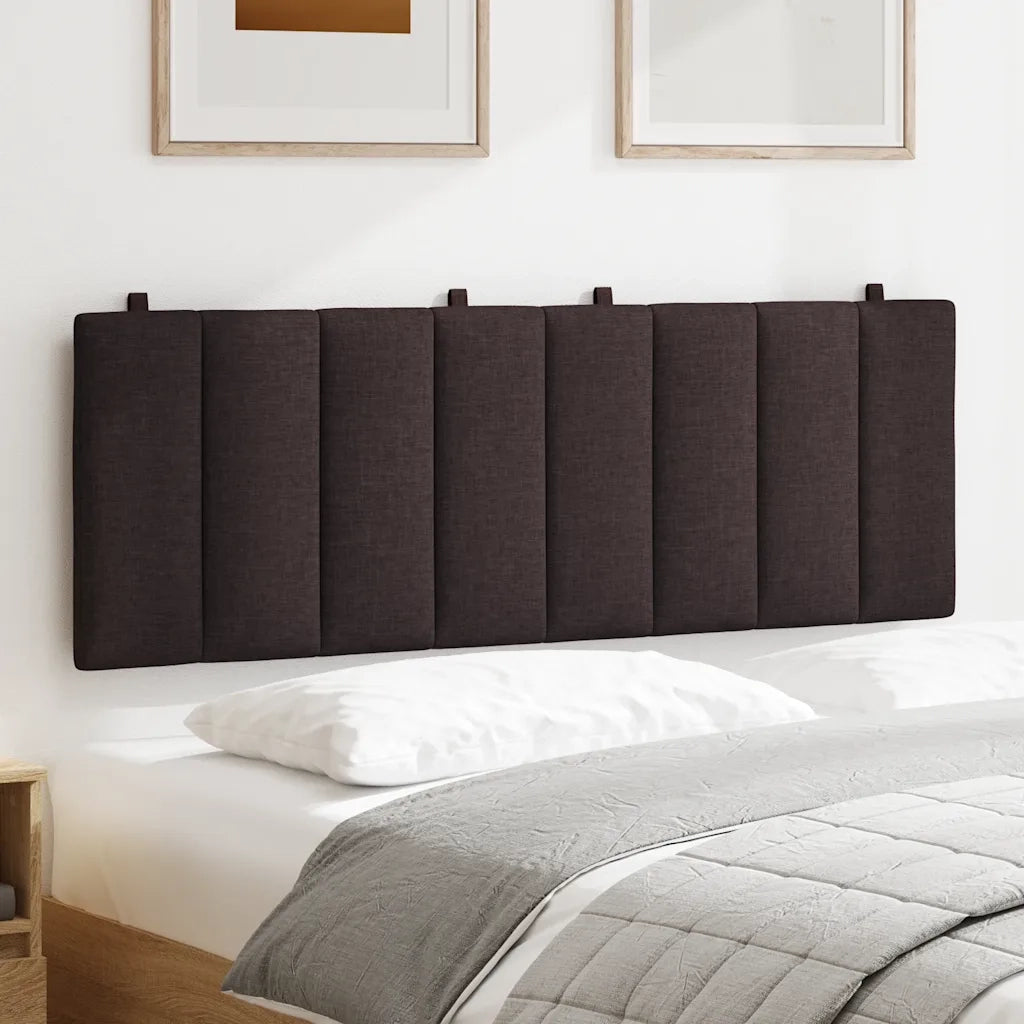 Cuscino Testiera-Cuscino per Testiera Hanko Marrone Scuro 120 cm in Tessuto