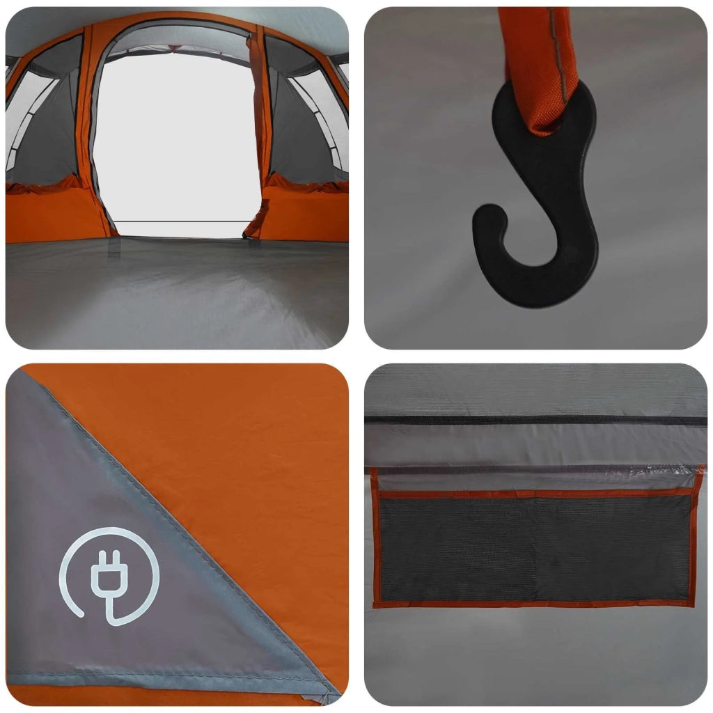Tenda a tunnel Grigio e arancione 675 x 392 x 210 cm 42017477