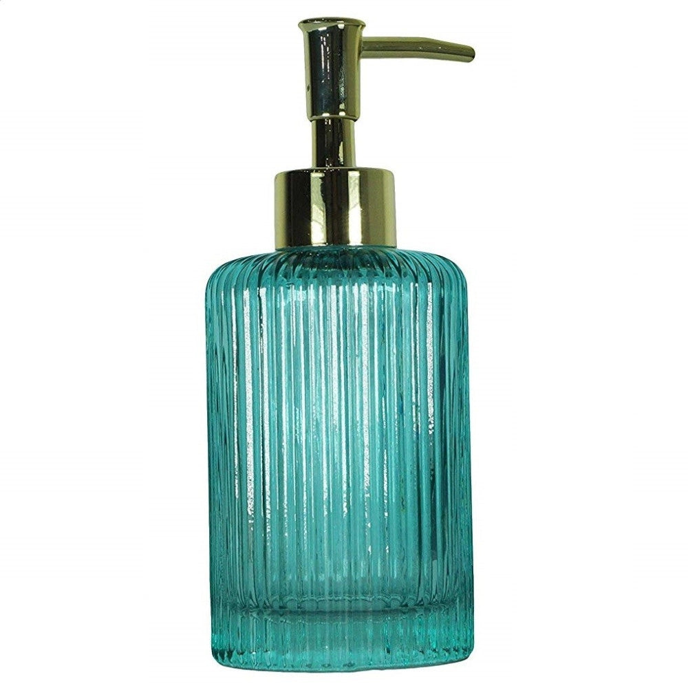 Trade Shop - Portasapone Porta Sapone Cilindrico Righe Verde  10365 Trama Vetro Sapone -