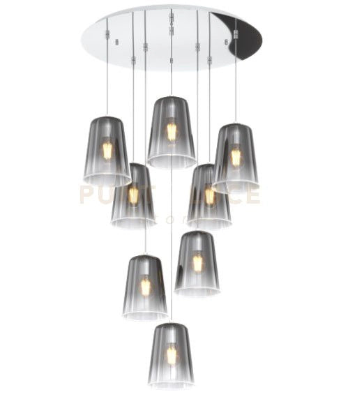 SOSPENSIONE CROMO TONDA 8 LUCI CROMO 1164CR-S8 T-CR