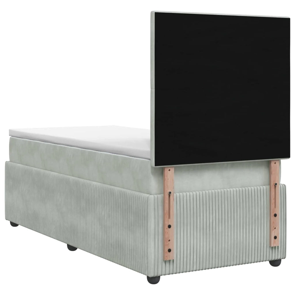 Letto box spring con materasso Grigio Chiaro 80 x 200 cm 3454487