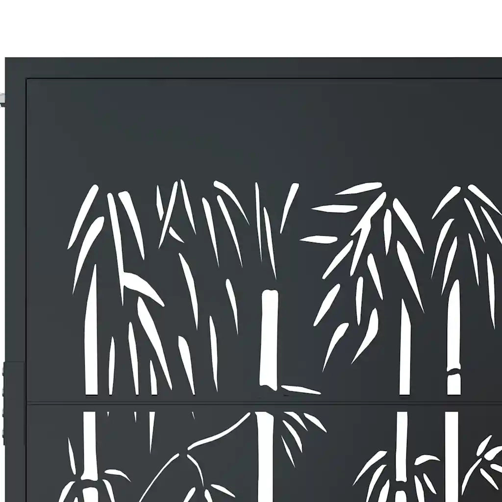 Cancello Giardino Antracite 105x180 cm in Acciaio Design BambÃ¹