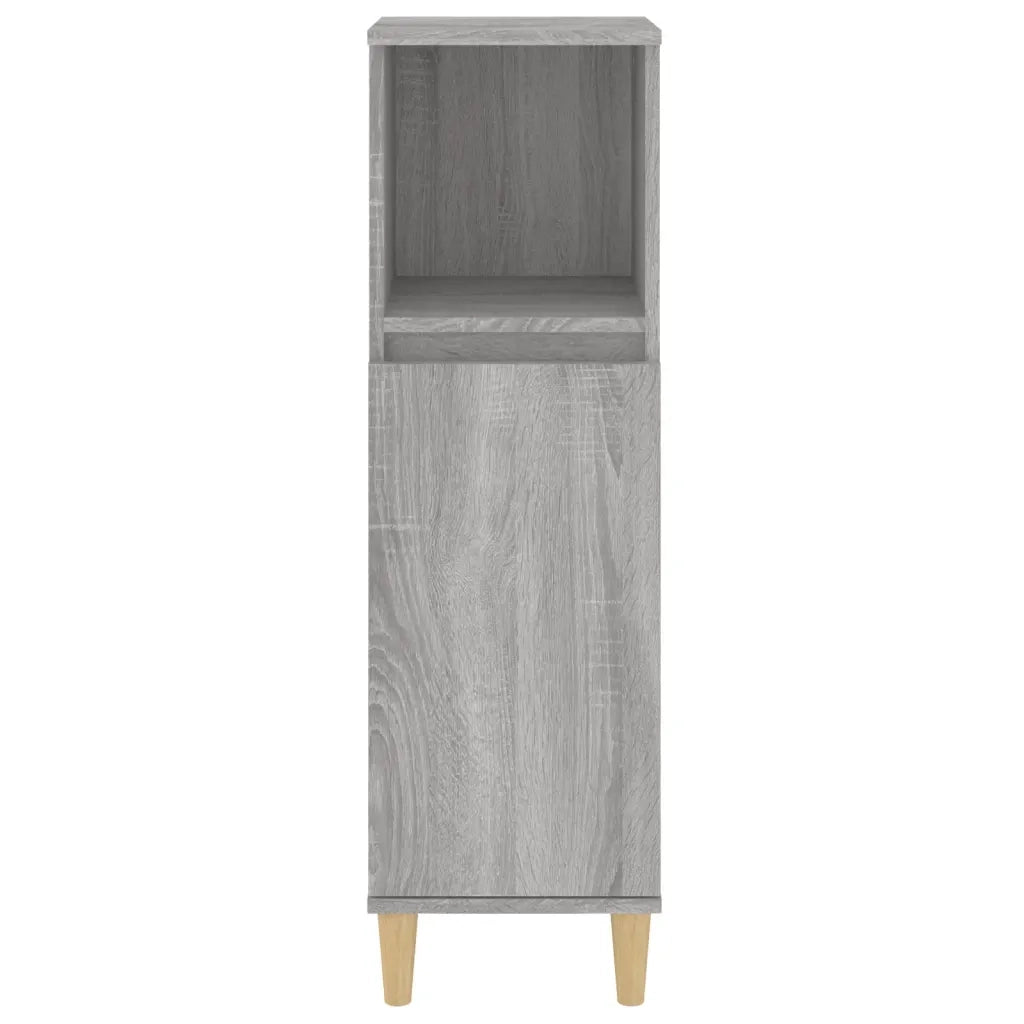 Mobile bagno moderno con vani contenitori flessibili 30 x 30 x 100 cm realizzato in legno composito Sonoma grigio 02_0048405