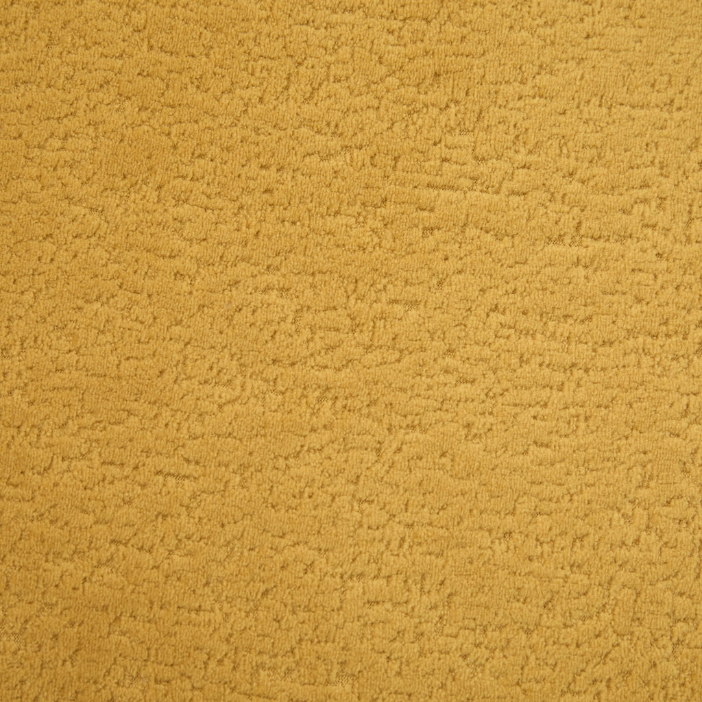 Pouf divano modulare in Chenille senape con 2 cuscini, tasche laterali e struttura bassa