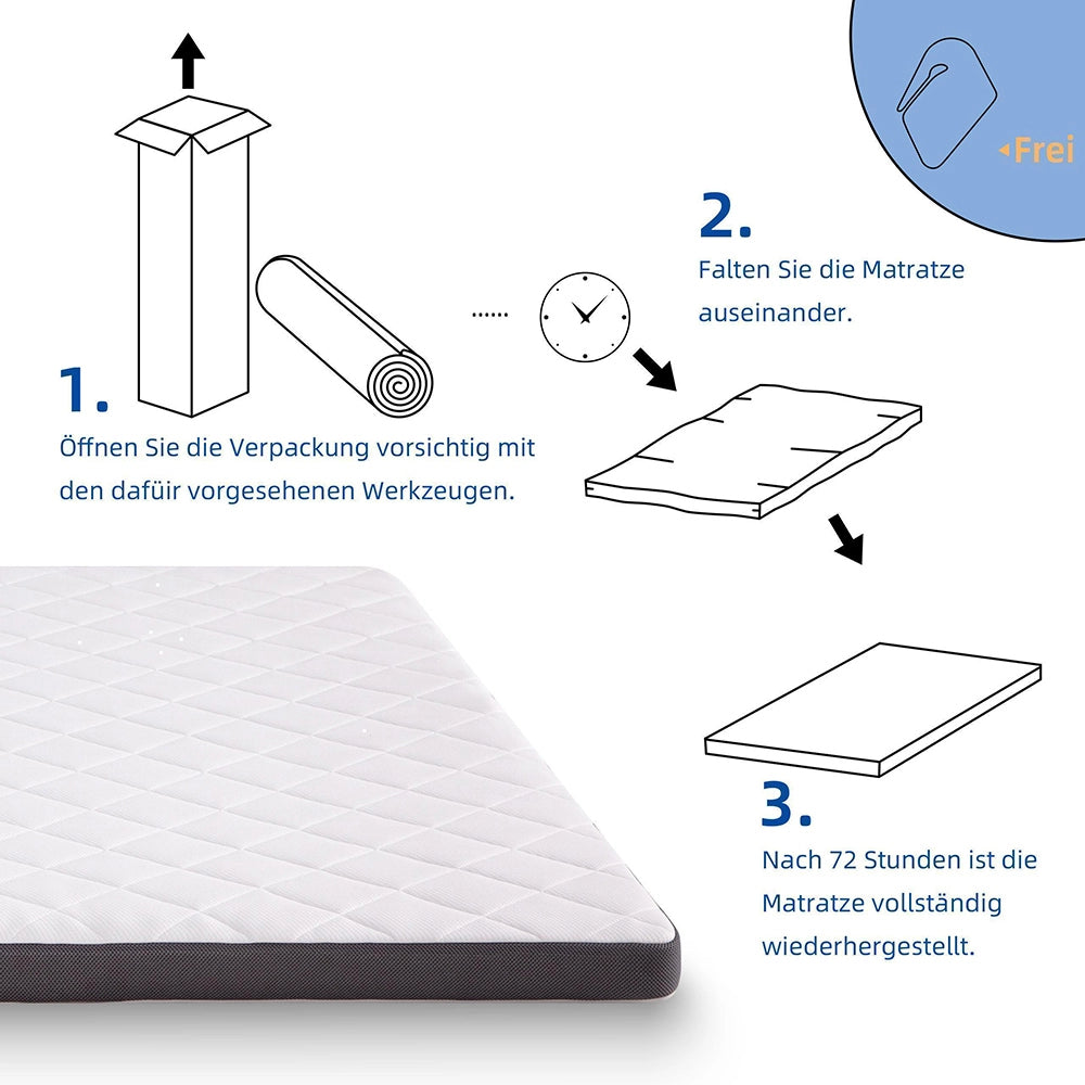 Coprimaterasso Basics 120x200cm 7cm - Xylo - Schiuma Gel, Colore Bianco