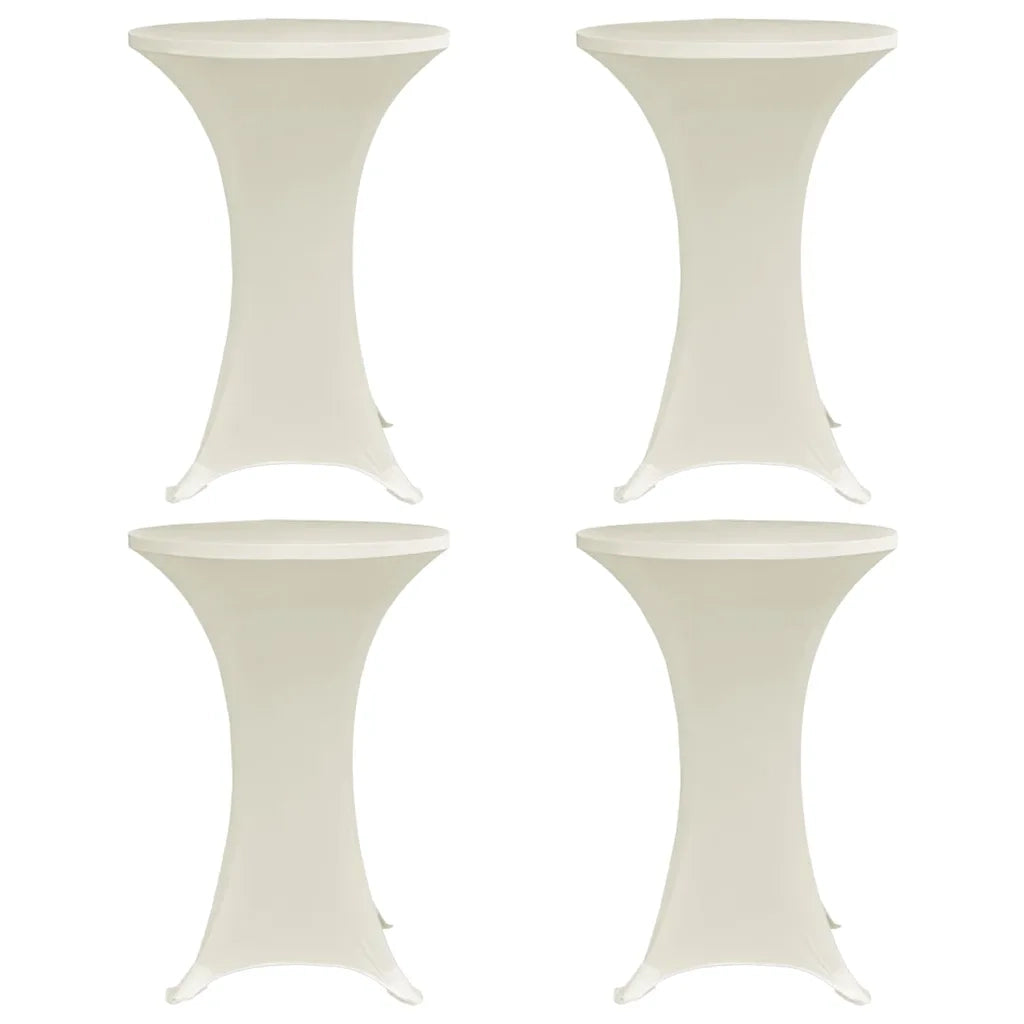 Coperture Verticali per Tavolo 4 pz Ã˜80 cm Crema Elastico cod mxl 49127
