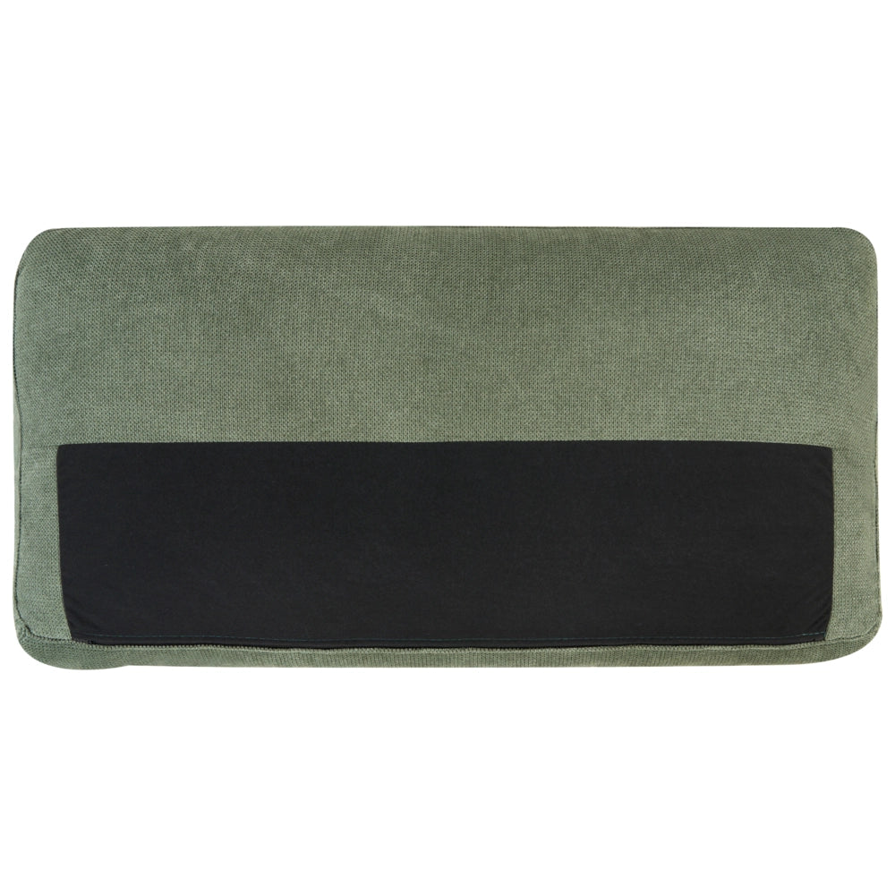 Divano angolare lato sinistro in Tessuto imbottito verde con Cuscini 3 posti stile moderno minimalista