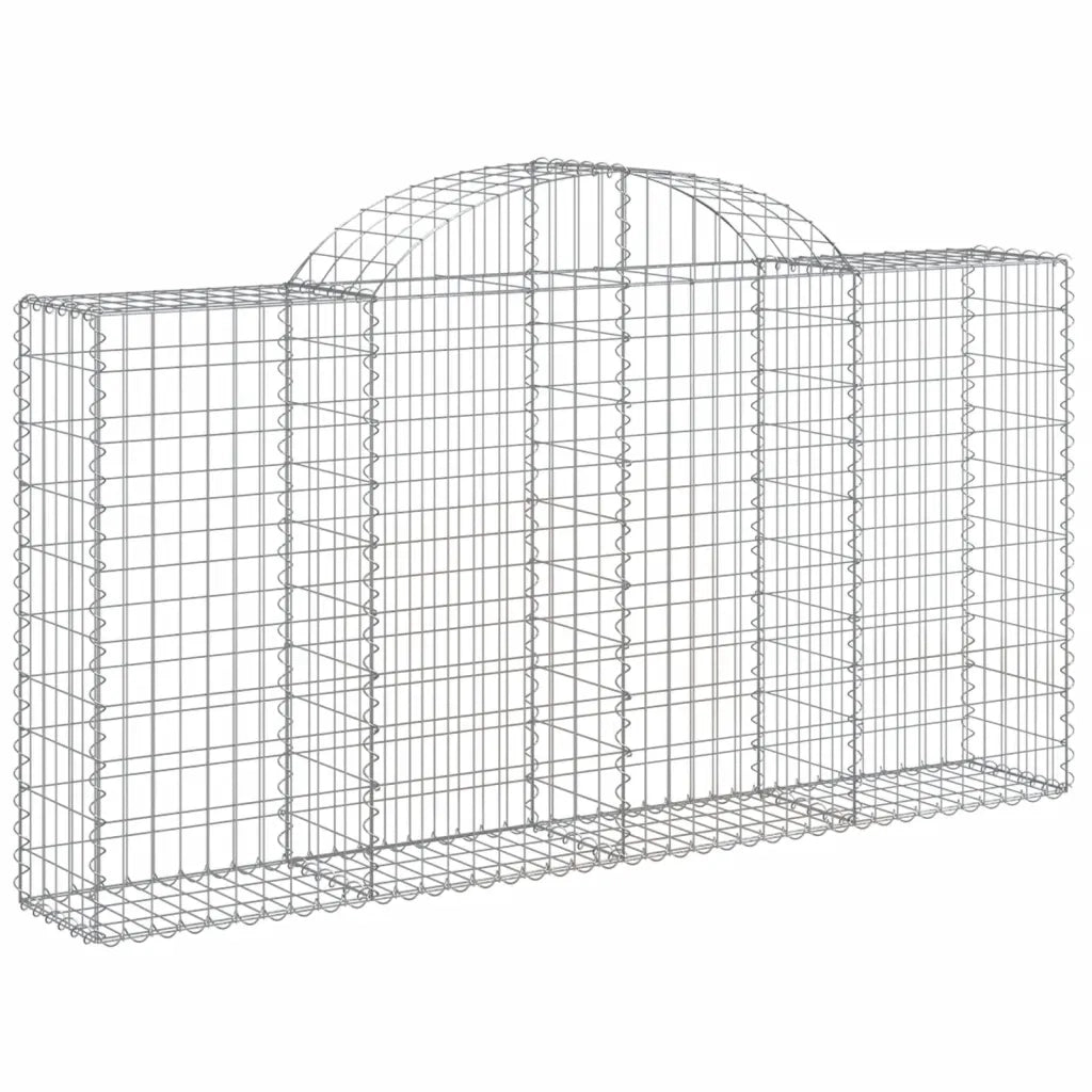 Cesti Gabbioni ad Arco 7 pz 200x30x100/120 cm Ferro Zincato 3146115