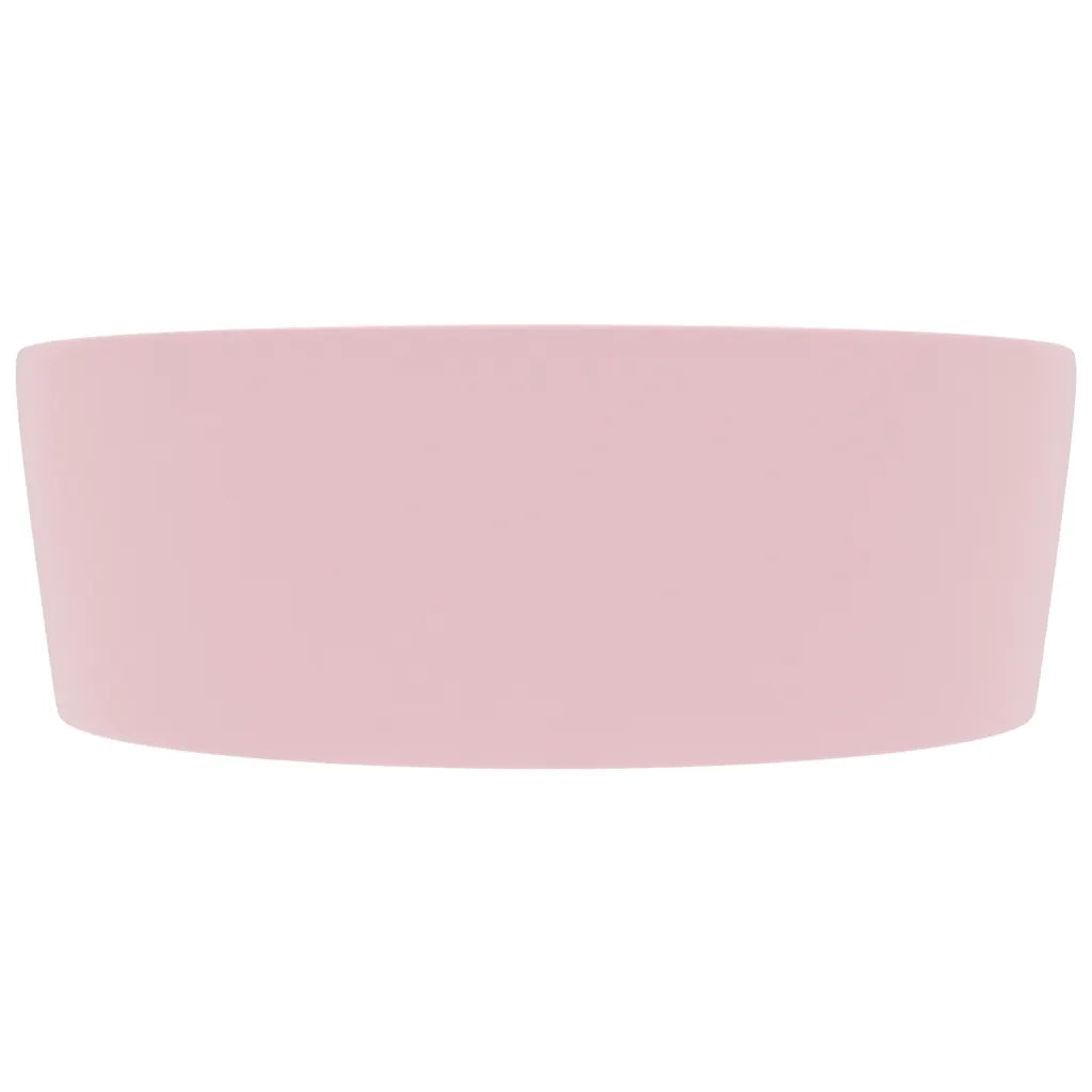 Lavandino con Troppopieno Rosa Opaco 36x13 cm in Ceramica cod mxl 41797