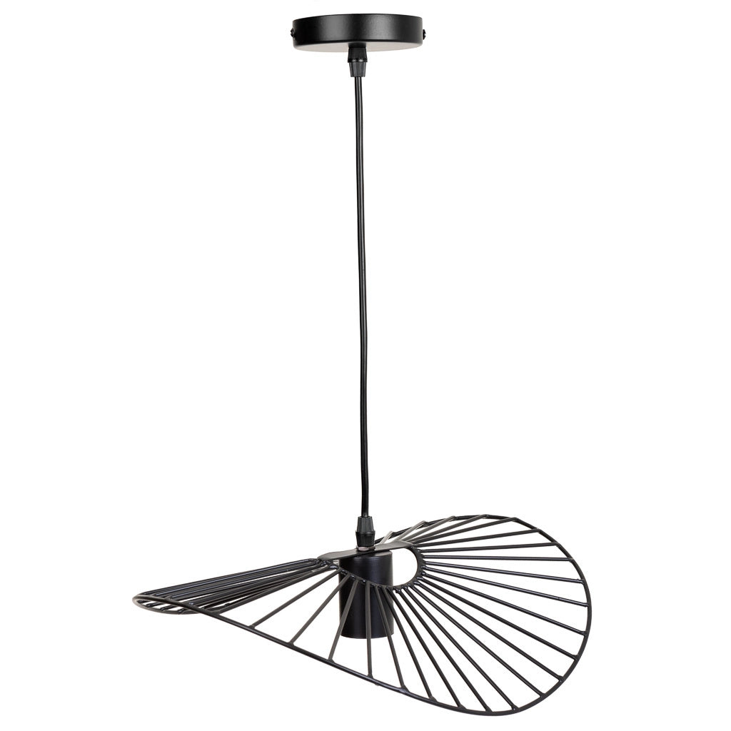 Plafoniera in metallo nero 37x31x90h