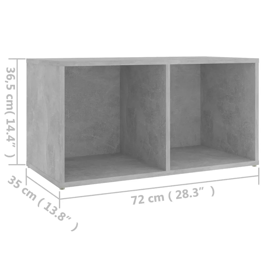 Mobile Porta TV Grigio Cemento 72x35x36,5 cm Legno Multistrato 805529