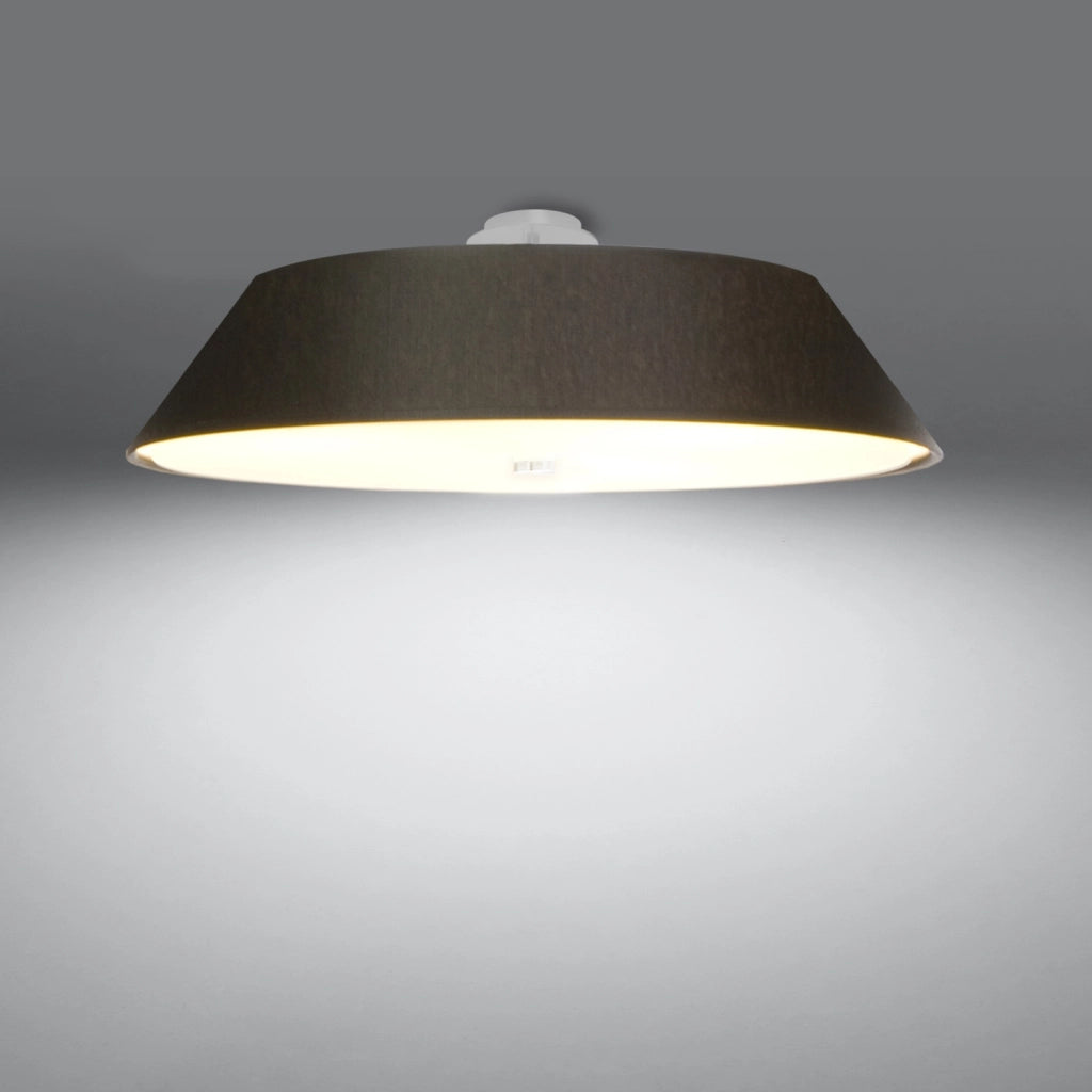 Plafoniera Serie VEGA 2BM Nero 60x60x25 cm 5x15W LED E27