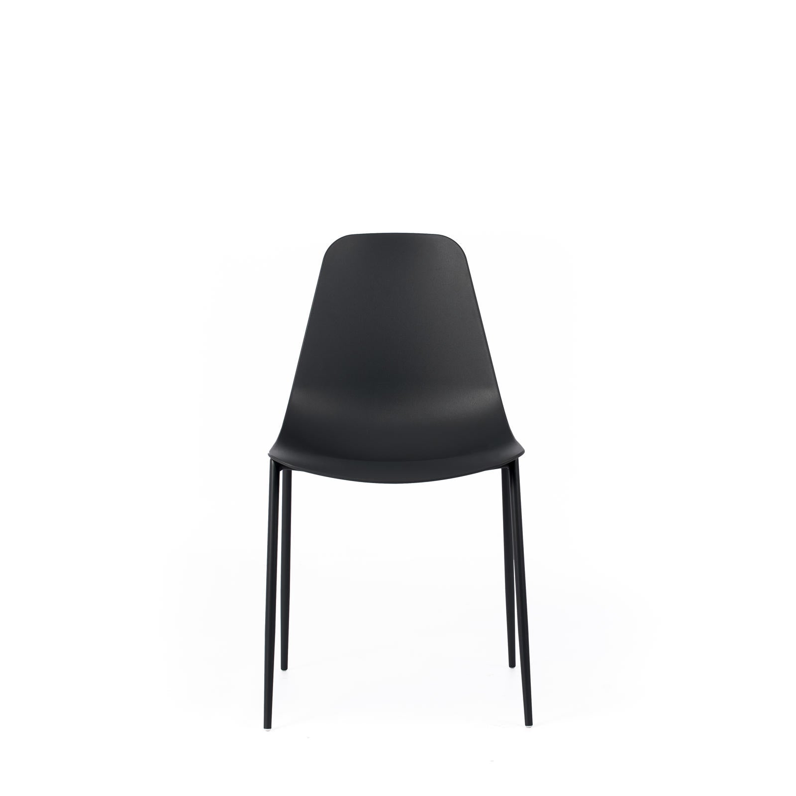 Set 4 Sedie 49x48,5xH88 cm in Polipropilene Frida Nero