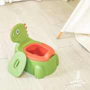 Leccapiede per Bambini - Toilet per Bambini e Ragazzi - Con Sostegno e Piatto Antiscivolo - Comodo, Antiscivolo, Imbevibile e Resistente ai Odori - Facile da Scaricare con Vasca Rimovibile, Verde