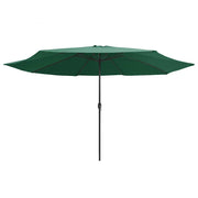 Ombrello | Parasolne da Giardino con Palo in Metallo 390 cm Verde
