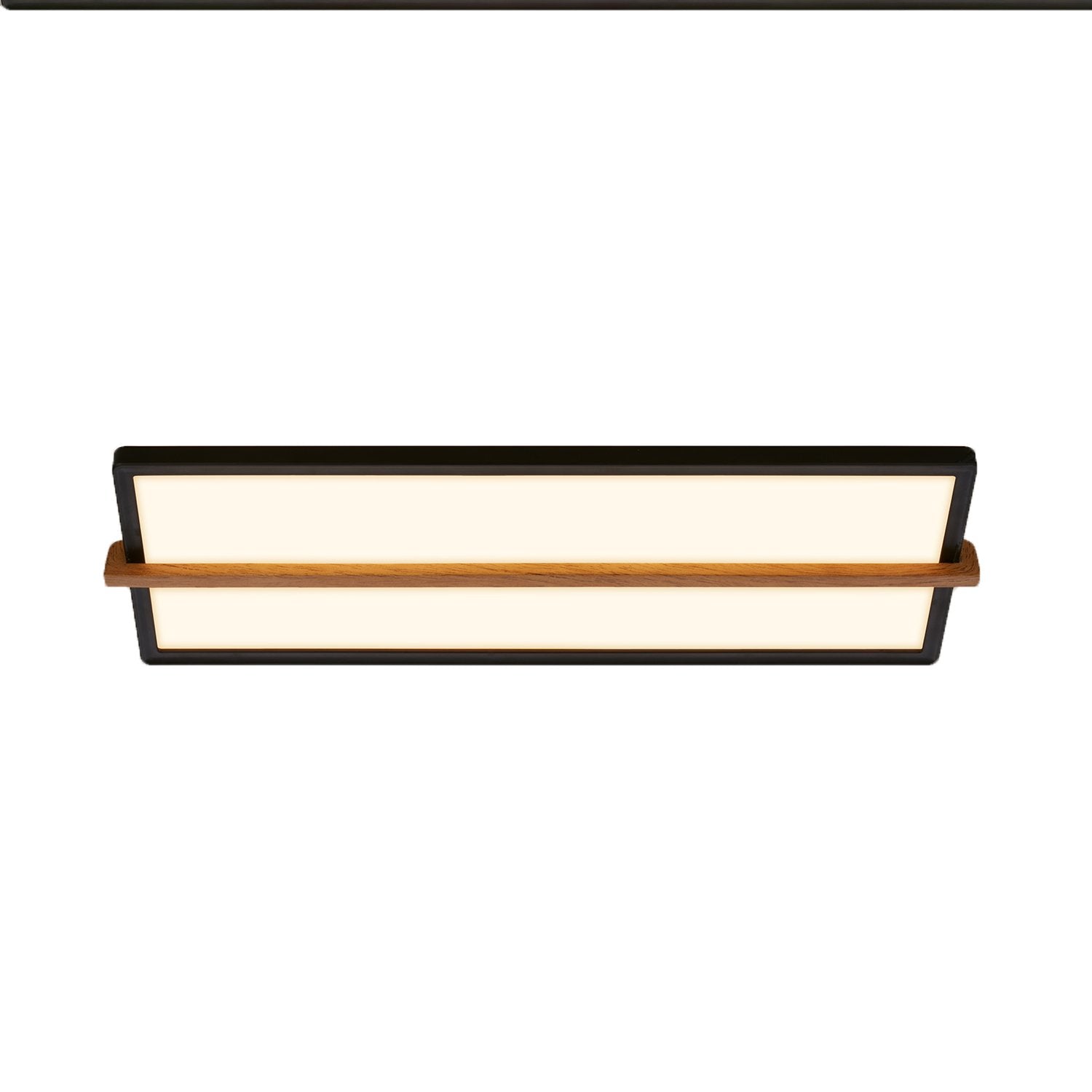 Plafoniera Moderna Remsa Plastica Nero Led Integrato 22W 3000K