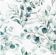 Serviette bianche eucalipto verde - serviette di nozze - 2 strati - 33x33cm - decorazione di tavola verde - festa - baby shower - cena - serviette di carta - decorazione di tavola - totale 60 pezzi serviette di carta