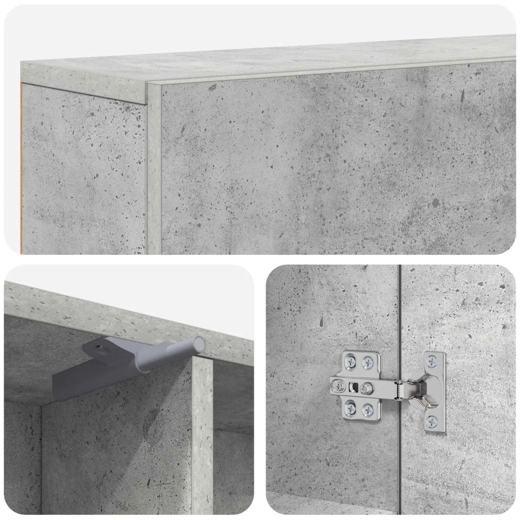 Cornice per camino Grigio Cemento 102 x 18 x 100,5 cm 8006601