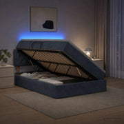 Letto con contenitore LED e materasso Grigio Scuro 120 x 200 cm 3459181
